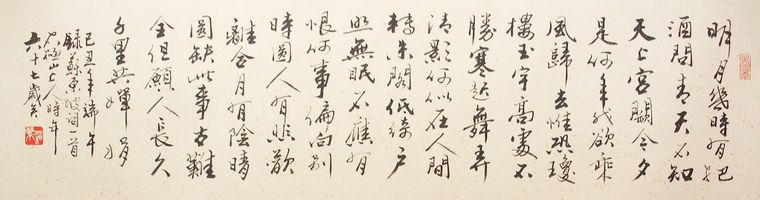 書法作品蘇軾水調歌頭
